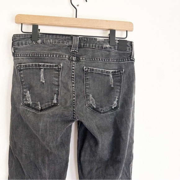 VINCE vntg black distressed skinny jeans - Picture 5 of 6